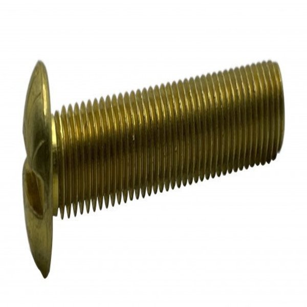 Suburban Bolt And Supply 1/4"-20 x 3 in Slotted Flat Machine Screw, Chrome Plated Brass A3300160300FC